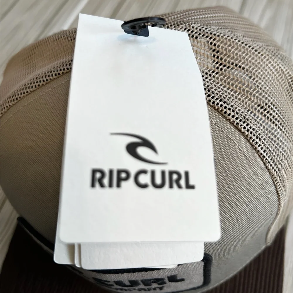 Rip Curl Icons Pump men’s Trucker hat cap Taupe brown size one size SnapBack‎